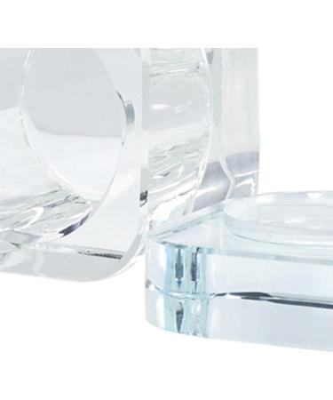 Colcolo Nail Art Glass Dish with Lid Glass Cup Easy to Clean for Salon Home Clear - Buy Online on GoSupps.com