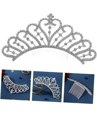 DRESSOOS Crown Side Hair Comb Rhinestone Barrettes for Women Hair Topper Bride Hair Comb Clip Girl Hair Accessories Flower Girl Tiara Rhinestone Hair Clip Wig Rhinestones Alloy Miss Hair up - Buy Online on GoSupps.com