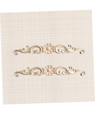 Angoily Carved Onlay Wall Decals 4 pcs Wood Appliques Corner Furniture unpainted Frames Wood Furniture Wood Flower White Embryo Furniture Appliques Onlays Corner Onlay - Buy Online on GoSupps.com