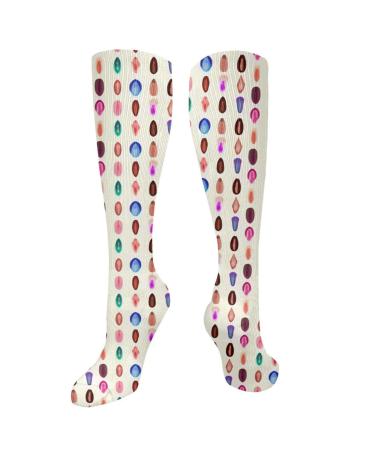 Various vaginas compression socks for women and men circulation 15-20 mmHg is the best support for sporty running and cycling
