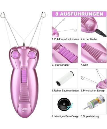 TANSHOP Epilators for Facial Hair Electric Facial Hair Remover for Women Electric Incision Epilator Facial Hair Trimmer for Women Remove Peach Fuzz Upper Lip Arms Chin Hair Pink - Buy Online on GoSupps.com