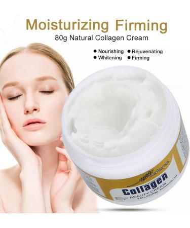 80g Collagen Beauty Cream Made with Pure Humanlike Collagen Anti Aging Face Hydrating Moisturizer City Beauty Sculpting Cream Skin Firming Cream Smooth Wrinkles And Fine Lines - Buy Online on GoSupps.com