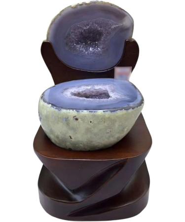 Crystal Rough Large Quartz Geode Agate Cave - 7.1lb Natural Agate Raw Gemstone - Druzy Irregular RockCrystal for Witchcraft Home Decor Feng Shui - Buy Online on GoSupps.com