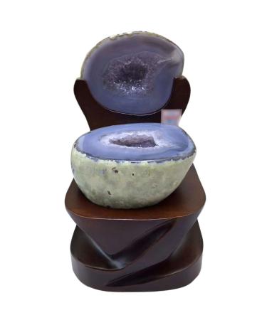 Crystal Rough Large Quartz Geode Agate Cave - 7.1lb Natural Agate Raw Gemstone - Druzy Irregular RockCrystal for Witchcraft Home Decor Feng Shui