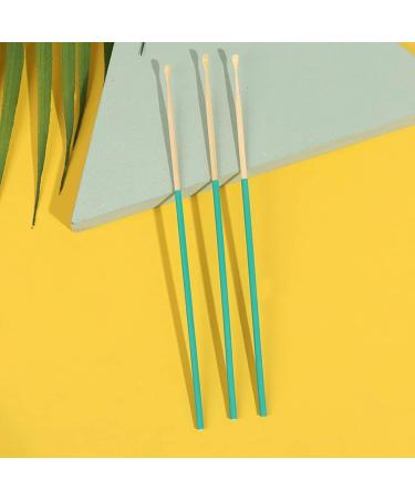 SSWERWEQ Ear wax removal tool Wooden Ear Cleaner Spoon Anti-Skid Green Rubber Handle Earpick Earwax Removal With Soft Silicone Cover Head Ear Care - Buy Online on GoSupps.com
