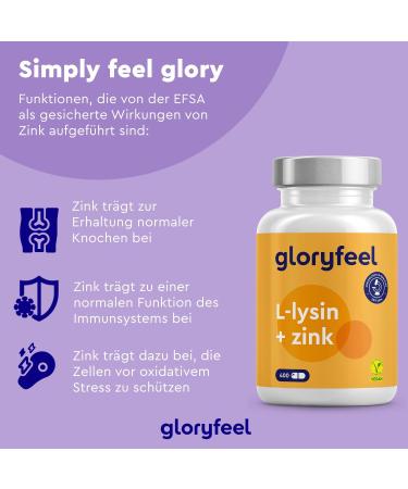 Buy L-Lysine 400 Vegan Capsules - 1000 mg Essential Amino Acid with Zinc for Immune & Skin Health - Herbal Fermentation - Fast International Shipping - Buy Online on GoSupps.com