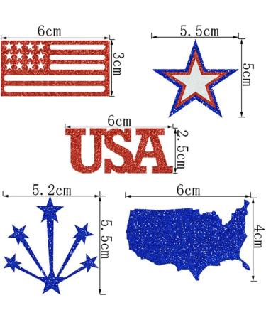 Ulfanit 4th of July Cupcake Toppers Glitter American Flag Blue Red Stars and Stripes Cup Cake Toppers USA Memorial Independence Day Appetizers Food Picks 10pcs - Buy Online on GoSupps.com