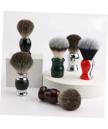Soft Fur Shaving Brush & Mustache Grooming Tool - Durable Beard Brush for Men with Handle | Perfect Facial Cleaning Brush - Buy Online on GoSupps.com