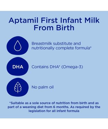 Aptamil 1 First Baby Milk Formula - Pack of 6 - 70ml - Buy Online on GoSupps.com