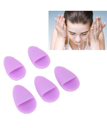 Silicone Face Scrubber 5 Pcs Silicone Face Scrubber Sleeve Silicone Brushes Color Cleansing Massage Pad Portable Scrub Softens Skin Face Cleansing Finger Brush
