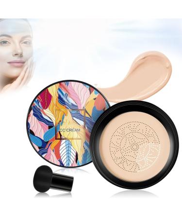 Apartmentm CC Cream Long-Lasting Matte Waterproof Moisturizing Concealer Beauty 2024 New Apartment Mushroom Head CC Cream Foundation BB Cream Face Make Up. (Ivory White one size) 1 g (Pack of 1) Ivory White