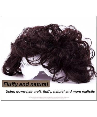 EREE HAIR 6Inch Short Curly Hair Topper Clip in Hair Topper Top Hairpieces Crwon Topper Human Hair Extensions Wiglet Topper Hair Piece for Women with Thinning Hair Reddish Brown Color - Buy Online on GoSupps.com