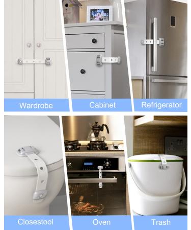 Fridge Locks for Kids - Child Proof Safety Cabinet Lock with 3M Adhesives (2 Pack) - Buy Online on GoSupps.com