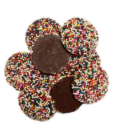 Guittard Milk Chocolate Non-Pareils from OliveNation, Rainbow Colors, Decorating, Topping - 16 ounces 1 Pound (Pack of 1)