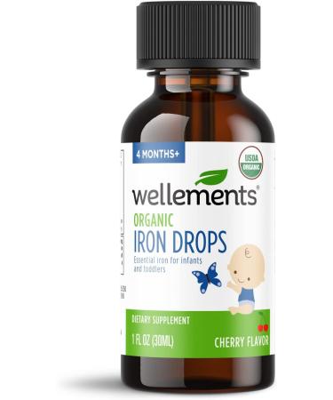 Organic Iron Drops for Infants & Toddlers - 1 Fl Oz Liquid Supplement, Dye-Free & Paraben-Free - Buy Online on GoSupps.com