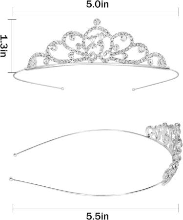 Wecoe 4 Pack Silver Tiaras - Birthday & Wedding Rhinestone Crowns for Women, Girls & Flower Girls - Princess & Fairy Headpieces - Buy Online on GoSupps.com