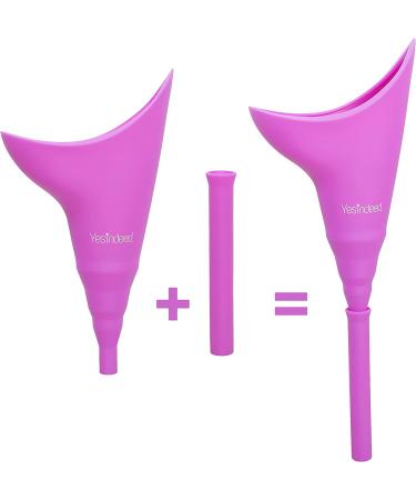 YESINDEED Female Urination Device - Silicone Funnel Urine Cup for Women - Portable, Reusable, and Easy to Clean - Purple - Buy Online on GoSupps.com