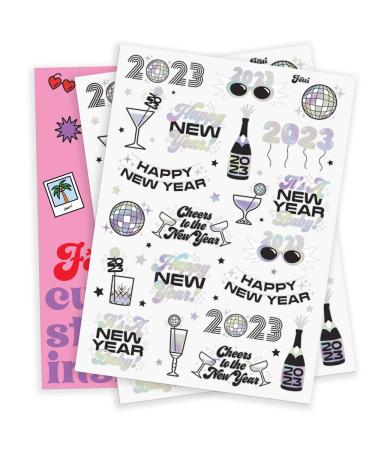 xo  Fetti New Years Eve Party Supplies Tattoos - 42 Glitter Styles | NYE Party Favors  Happy New Year Decorations  NYE 2023 Decor - Buy Online on GoSupps.com