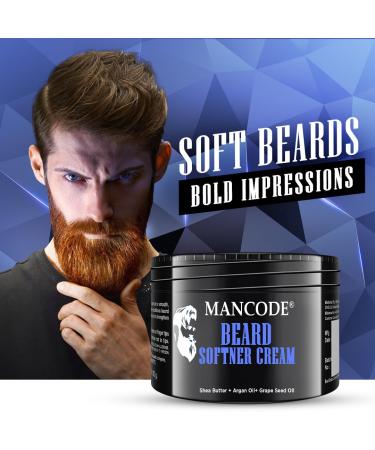 Softener Cream for Mustache & Beard - Long Lasting Moisturization | Argan Almond Walnut Oil & Shea Butter | Paraben & Sulfate Free | 100g - Buy Online on GoSupps.com