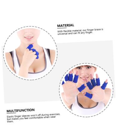 Buy Sosoport 20pcs Blue Finger Guards - Elastic Finger Sleeves & Protectors for Sports | Flexible Nylon Finger Cots - International Shipping Available - Buy Online on GoSupps.com