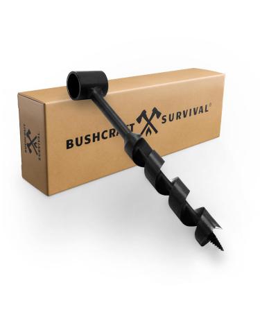 Bushcraft Survival Scotch Eye Auger | Manual Drill Bit and Hand Wood Auger for Camping Shelter Building | Heavy Duty Steel Settler's Wrench Bushcraft Tool & Bushcrafting Gear 1.5 Inch
