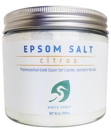 White Egret Personal Care Epsom Salt Citrus 16 oz (454 g)