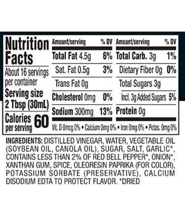 Happy Belly Zesty Italian Dressing 16 Fl Oz - Amazon Brand - Buy Online on GoSupps.com