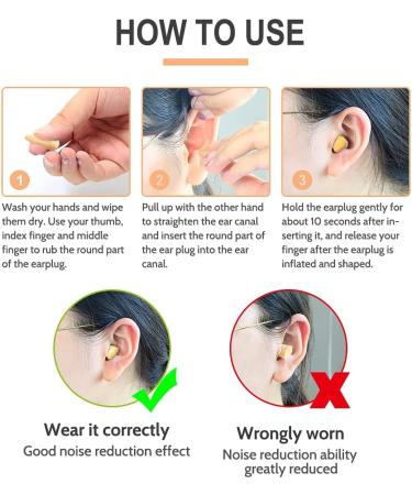 100 Pairs Slim Size Foam Ear Plugs for Small Ear Canals Women - 35dB SNR Noise Canceling Earplugs for Sleeping, Snoring, Work, Studying - Flesh Color Skin - Buy Online on GoSupps.com