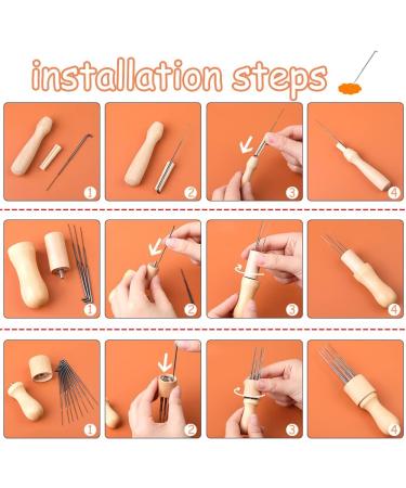 Mayboos 132 Pcs Needles Wool Felting Needles Tools Needle Felting Supplies Felting Tools Needle Felting Tool with 3 Sizes Felting Needles for Beginner Professional - Buy Online on GoSupps.com