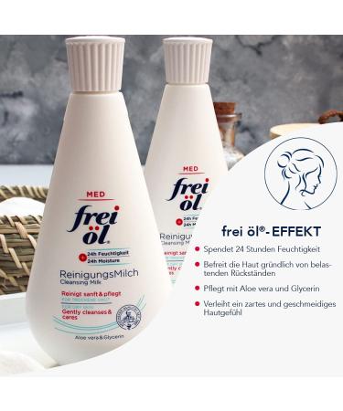Free Oil Med Cleaning Milk - Gentle Facial Cleanser & Makeup Remover | 200ml | 24h Moisture Non-Drying Facial Care - Buy Online on GoSupps.com