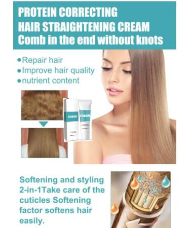 Zengxiaoyun Protein Correcting Hair Straightening Cream - Nourishing Silk & Gloss Formula for Fast Smoothing and Collagen Hair Straightening - All Hair Types - Buy Online on GoSupps.com