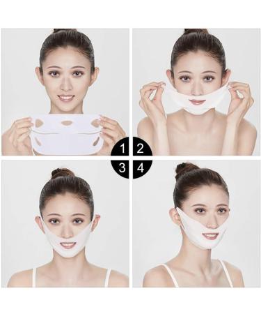 TEEROVA Double Chin Reducer V Line Mask 5 Pcs Face Slimmer Lift Tape V Line Lifting Mask Chin Up Tightening Patches Face Slimming Strap Firming Moisturizing Chin Neck V Shaped Slimming Face Mask - Buy Online on GoSupps.com