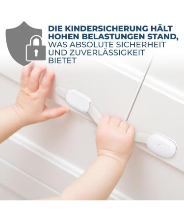 Hoffenbach Child Locking for Closets & Drawers - 8 Pack No-Drill Baby Safety Lock for Cabinets & Drawers - Secure Your Home Today! - Buy Online on GoSupps.com
