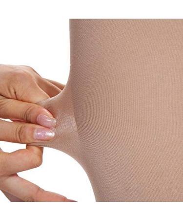 Keephen Medical Thigh High Compression Stockings for Varicose Veins & Edema | Class II (23-32mmHg) | Beige Open Toe - Buy Online on GoSupps.com