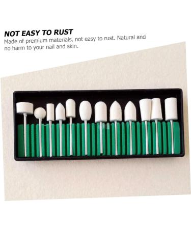FRCOLOR 1set Nail Polish Polishing Head for Manicure Nail Drill Accessories Nail Art Polishing Heads Sand Nail Dip Kit Cleaning Tools Sanding Grinding Tool Diamond To Rotate Wool Acrylic - Buy Online on GoSupps.com