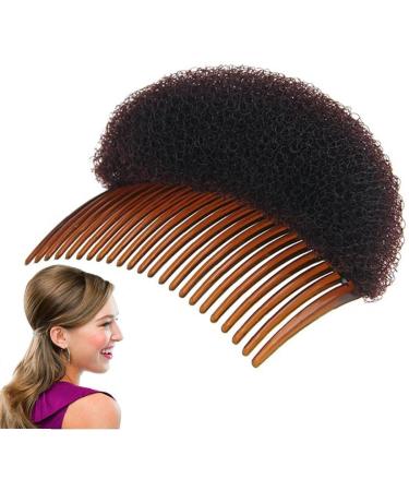 1PC Bump it up Volume Hair Styling Clip Bun Maker Hair Insert Tool Multifunctional Hair Accessories with Comb for Instantly Hairstyle(Brown) Nice