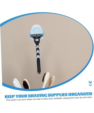 Hakidzel 2-Pack Suction Cup Razor Holder Rack - Wall-Mounted Shaver Storage for Bathroom - Buy Online on GoSupps.com
