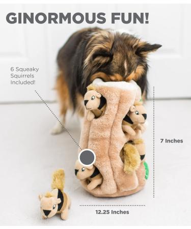 Outward Hound Hide-A-Squirrel XL Squeaky Dog Toy - Interactive Hide and Seek Puzzle Plush - Buy Online on GoSupps.com
