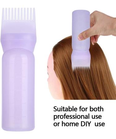 Anggrek Hair Dyeing Bottle Brush - Purple Root Comb Applicator for Shampoo Hair Color Oil - Comb Bottle Tool - Buy Online on GoSupps.com