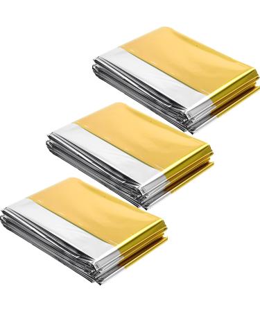Multifunctional rescue ceiling rescue ceiling multifunctional rescue film 3 pieces 160 * 210cm universal thermal blankets waterproof and windproof perfect for hiking camping skiing marathon