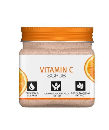 Face & Body Scrub 45ML Vitamin C | Brightening & Exfoliating Scrub for Smooth Radiant Skin | Removes Dead Skin & Impurities | Unisex | Suitable for All Skin Types