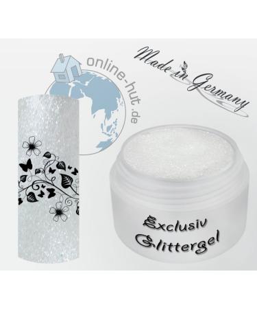 5ml UV Glitter Gel - Exclusive White - Premium Quality for Nail Art & Crafts | International Shipping Available - Buy Online on GoSupps.com