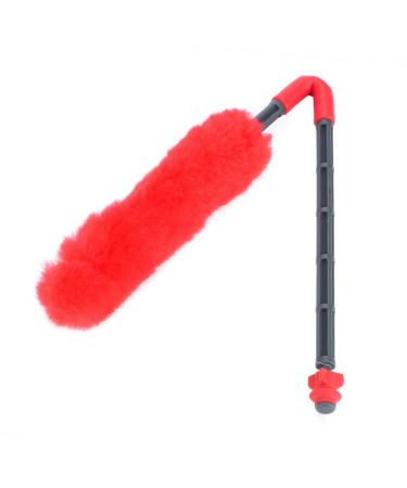 CUTULAMO Paintball Squeegee, Absorbent Swab Wool Soft Rubber Tip Paintball Cleaning Accessories for Shooting Game for Clean Barrel(red)