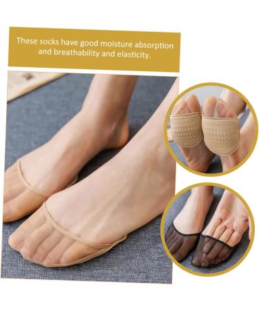 FOMIYES 12 Pairs Half Socks Summer Accessories Half Foot Socks Topper Liner Socks Non-Slip Forefoot Pads Toe Protectors Women Non- Metatarsal Pads Breathable Miss Feminine Products - Buy Online on GoSupps.com