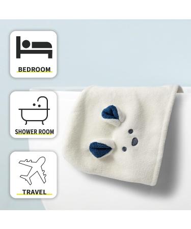 Microfiber Hair Drying Towel Turban for Women - Quick Dry Hair Turban with Buttons - Super Absorbent - 1 Pack (White) - Buy Online on GoSupps.com