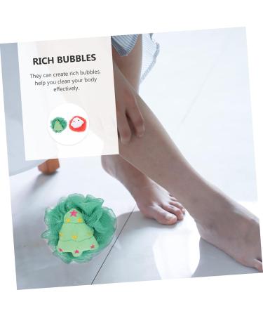 2pcs Exfoliating Bath Ball Shower Puff Sponges for Girls - Soft Bathing Loofah Accessories | Ideal for Holiday Gifting - Buy Online on GoSupps.com