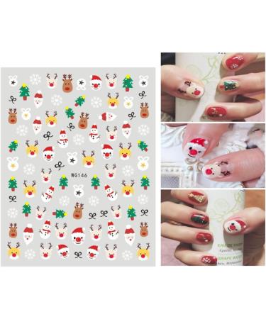 Christmas Nail Stickers 10 Sheets Self-Adhesive Nail Decal for Kids Cartoon Nail Art Decoration Design Supplies - Buy Online on GoSupps.com