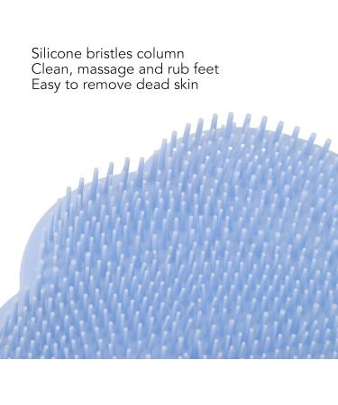 Shower Massager with Suction Cup | Soft Touch Foot Scrubber & Foot Care Tool - Blue - Buy Online on GoSupps.com