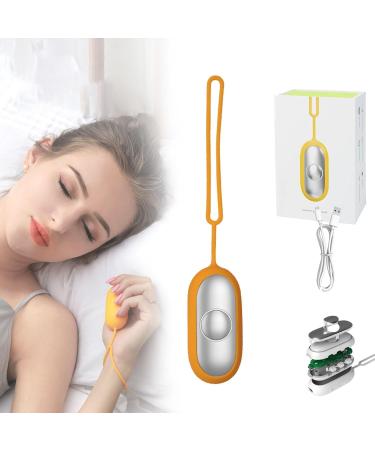 Sleep Aid Device Handheld Sleep Massager Compact Sleep Aid Instrumentv Portable Rechargeable Sleep Device for Improved Mood Sleep and Focus Attention (Yellow)