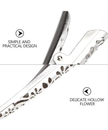 Beaupretty 4pcs Duck Bill Hair Clips - Hollow Metal Alligator Curl Clips for Women & Girls (Silver) - Buy Online on GoSupps.com